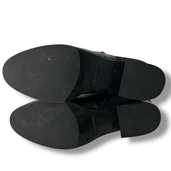 NEW Marc Fisher Black Over The Knee Boots Size 6.5 Sleek Equestrian Stretch - Picture 7 of 8